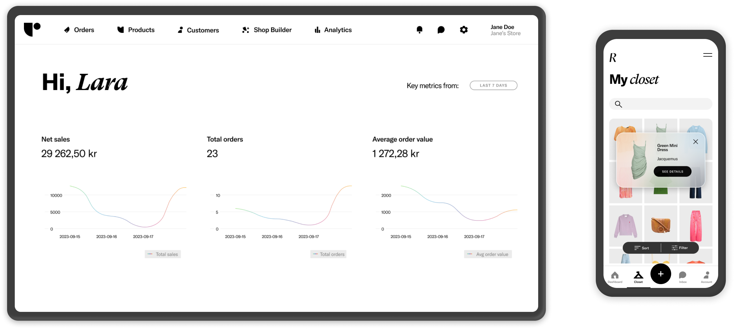 Dashboard banner