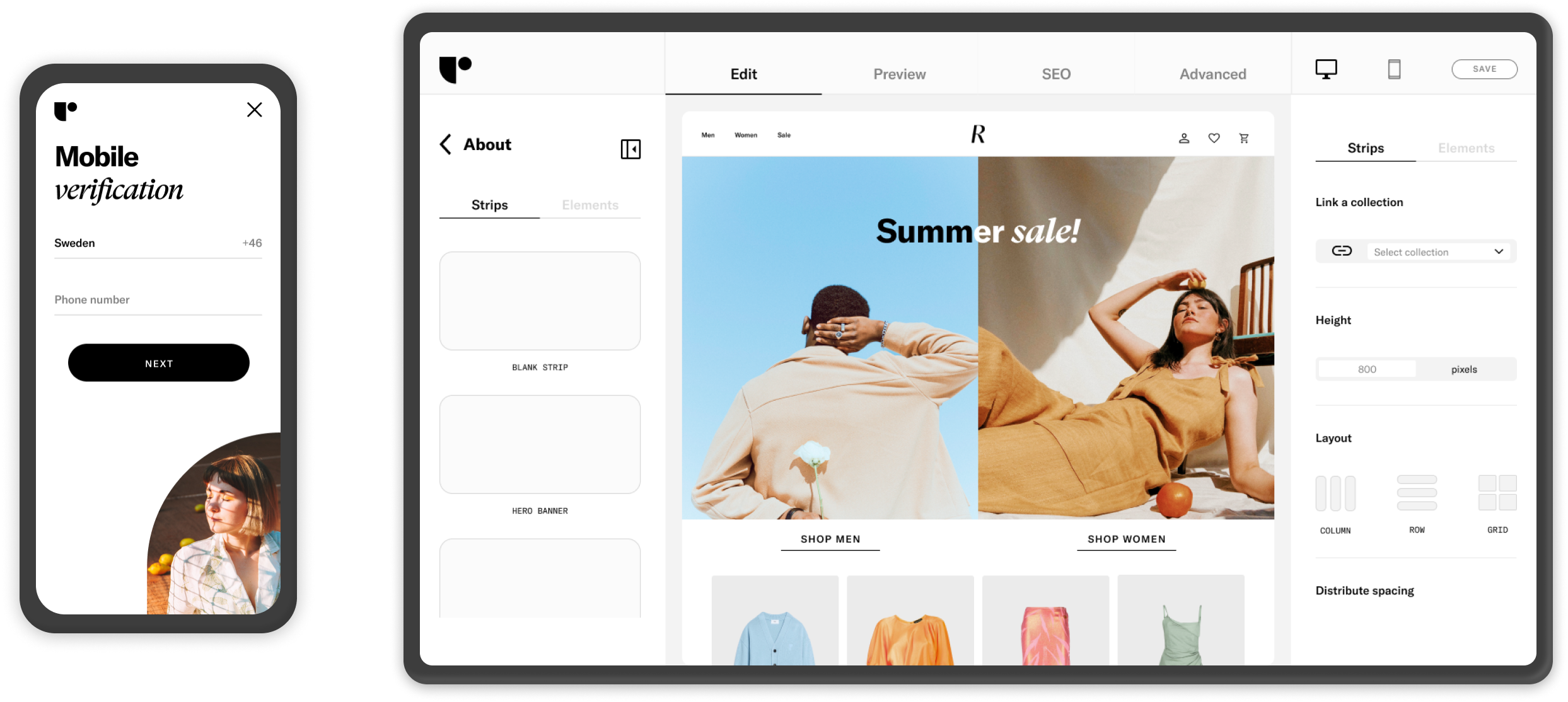Webshop banner